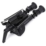 Freelight 6-9 Inch Tactical/Sniper Profile Adjustable Height Swivel Style Bipod Tilting with Built in Podlock