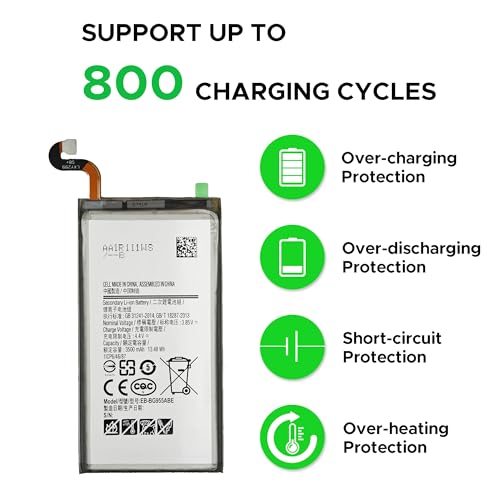 Image of GREEN FUSION Compatible with Samsung Galaxy S8 Plus All Model Battery Replacement EB-BG955ABA with Instruction & Toolkit SM-G955F, SM-G955FD, SM-G955W, SM-G955A