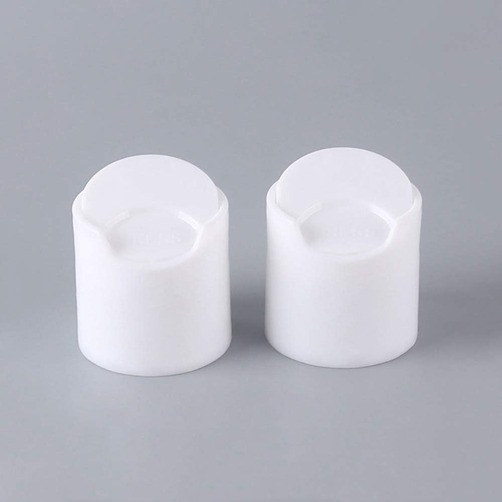 100pcs Wholesale Lot 20/410 White Press Caps with 270 Orifices Dispensing Smooth Disc Top Closures Replacement Caps for Squeeze Bottles Neck Diameter 20mm Thread Type 410