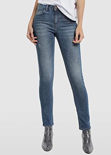 LOIS JEANS Pantalones Vaqueros|Marca de Ropa Jeans 1962 Denim Blue- Seven-RHUT para Mujer |Tallas Pulgadas |Color Azul|FIT|99% Algodon 1% Elastano