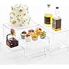 Leinuosen 7-Piece Hexagonal Acrylic Buffet Risers - Clear Display Stands For Food, Desserts, Collectibles