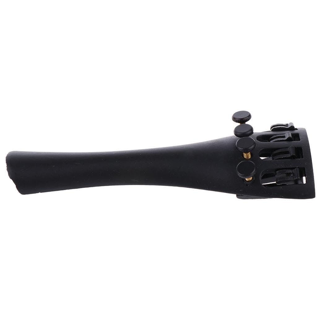 BEALIFE Cordier de violon en alliage, fabrication artisanale d'exception, avec 4 tendeurs fins. Pièces fiables pour violon 1/2. Cordier performant. Tendeurs fins intégrés et, Noir, 45659
