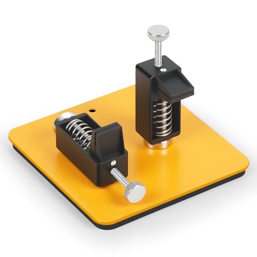 Image of Helping Hands Soldering Station, 2 Way Magnetic PCB Holder Clamps, One-Push Spring Loaded Third Hand Tool for Electronics, PCB Repair and DIY, Craft