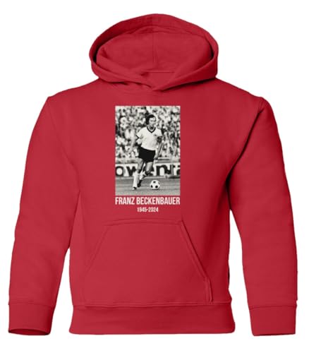 TMB Apparel Beckenbauer 1945-2024 Soccer Legend Tribute RIP Youth Hooded Sweatshirt