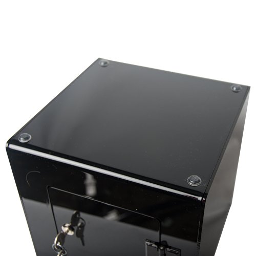 Clear-Ad - Sba-1111 - Acrylic Ballot Box With Lock - Plastic Container For Donation Voting, Charity, Survey, Raffle, Contest, Suggestions, Tips, Comments (11X11X11 Black) #TOP3