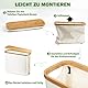 Duscdesp 24L Toilettenpapier Aufbewahrung Korb mit Deckel aus Bambus, Klopapier Klorollenaufbewahrung Badezimmer Organizer, Toilet Paper Behälter für 12 WC Rollen Papier 45 x 15 x 35 cm (Schwarz)