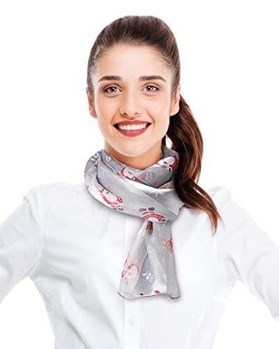 CBC Crown Christmas Scarf - Santa, Snowman, Ornament, Ginger Cookie Theme - 13"x 60" Made In Korea3