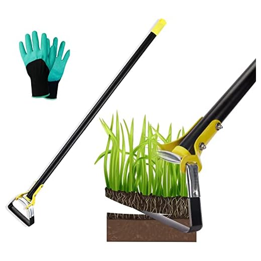 MELVTATA Hoe Garden Tool - Enxada de ervas daninhas Verstelbare 4 seções - 152 cm Roestvrij Garden Hoe cabo longo - Ferramenta de jardim Hula Hoe para Huis Tuinen/Boerderijen/Bloembedden