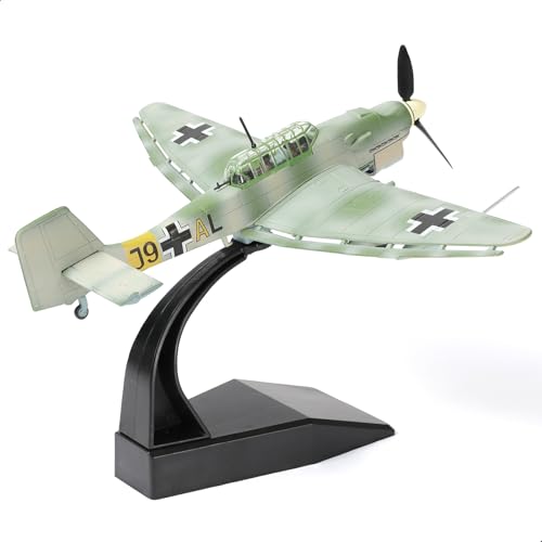 NUOTIE 1/72 ユンカース Ju 87 ストゥーカ爆撃機 航空機モデル 第二次世界大戦 メタル ダイキャスト クラシック ミリタリー 戦闘機 モデル 組み立て済み 第二次世界大戦 伝説的 ドイツ 爆撃機モデル ディスプレイスタンド付き コレクション ギフト 大人向け