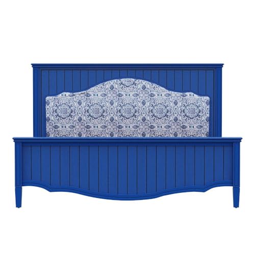 Image of Wakefit Wood Anokhi King Grey Non Storage Bed,Blue