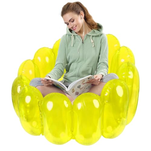 Ygwrqy 1 Stück Aufblasbarer Pailletten Sofa-Stuhl