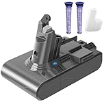 AMICROSS 21.6V 6000mAh V6 Battery Replacement for Dyson Battery, Compatible with V6 Vacuum DC61 DC62 DC58 DC59 DC72 DC74 Animal Absolute Motorhead Slim SV03 SV04 SV09 Quick Installation