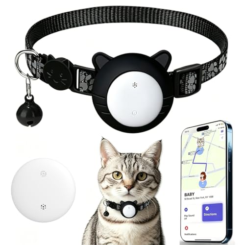 HOVKRE HOVKR Compatible Avec Ios Uniquement, 2026 Nouveau Traceur Gps Avec Collier Chat,éTanche Et Durable, Pour Suivre La Localisation Des Animaux De...