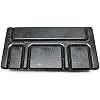 Rectangular Office Desk Grommet Cord Cover & Wire Cable Management - Black 2 Pack