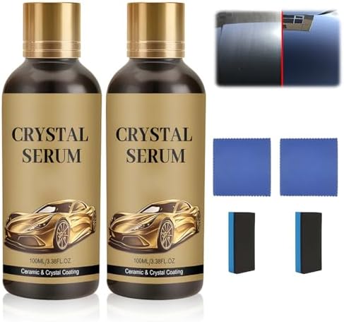 2Pcs PTZ Crystal Serum, Advanced Graphene Ceramic Coating for Cars, Ceramic Car Coating Kit, Long-Lasting Shine & Easy Maintenance