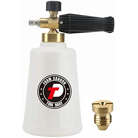 Tool Daily Foam Cannon, Adjustable Snow Foam Lance for Pressure Washer, Foam Blaster for Car Washing, Additional Orifice Nozzle 1.1mm, 1/4" Cover