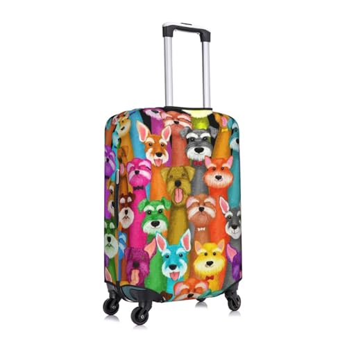 Dogs Print Suitcase Cover Luggage Protector Washable Elastic Fashionable Travel Gear Cover3