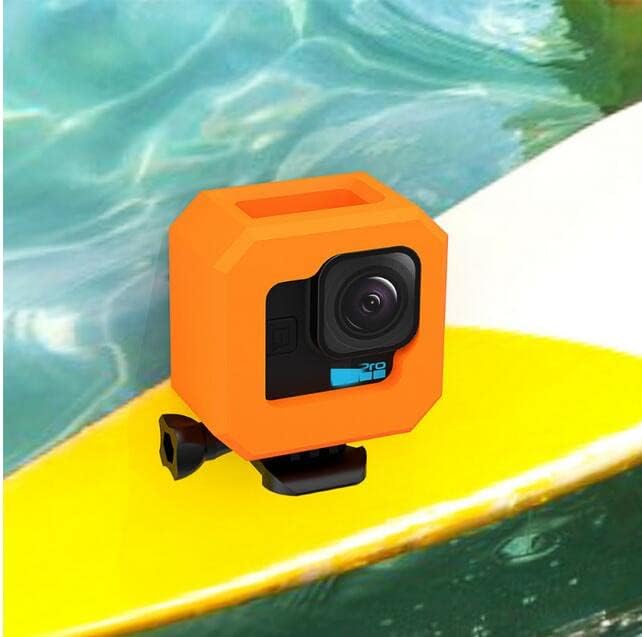 Vista 3 de CoyKtonty - Funda flotante naranja para GoPro Hero 11, accesorios de mini cámara color negro, funda protectora flotante para GoPro 11 negra