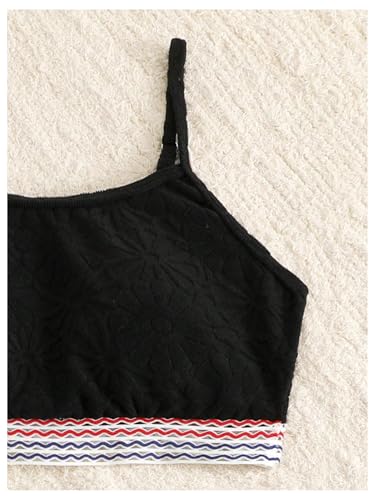 Girl's 2 Piece High Waisted Swimsuit Floral Boho Bathing Suit Wireless Full Coverage Bikini Sets4