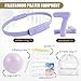 Paleclouds Pilates Ring Set, Pilates Essential Kit with Pilates Ring and Ball, 2.2lb *2 Ergonomic 7-Shaped Dumbbells, Portable Bag & Training Poster, at Home Workouts Pilates Sets for Women (Purple)