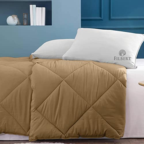 Image of Filbert - Winter Comforter Single Bed 300 GSM Microfiber Blanket for Winter Soft & Cozy Diamond Stitch Quilt (60 inch x 90 inch Inches /152cm x 228cm) - Comforter Single Bed|Beige