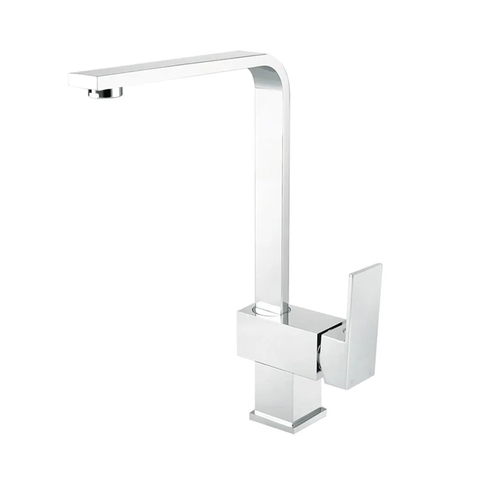 Robinet de cuisine carré mitigeur pour évier moderne en laiton robuste