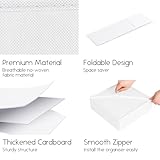 Homsorout Drawer Organisers Foldable Drawer Dividers - 10 Pack Fabric Clothes Wardrobe Storage Boxes Drawer Dividers Cubes for Baby Clothing, Socks, Underwear, Ties, Bedroom - White - Image 7