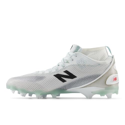 New Balance Men's FreezeLX V5 Lacrosse Shoe, White/Black, 8 M