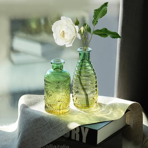 Botellas decorativas pequeñas y jarrones de vidrio para flores en eventos 3