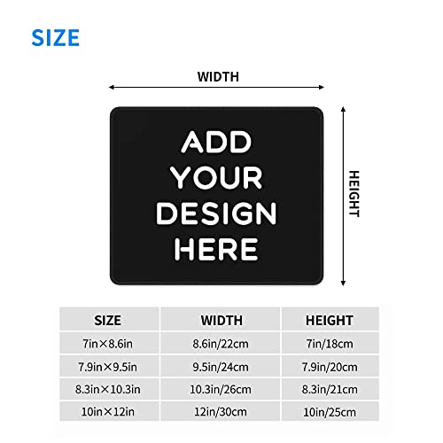 Ohorteb Custom Mouse Pad With Photo, Personalized Image Text Laptop Desk Mat, Customized Non-Slip Waterproof Desk Writing Pad For Office Home (Custom, 7.9In X 9.5In) #TOP5