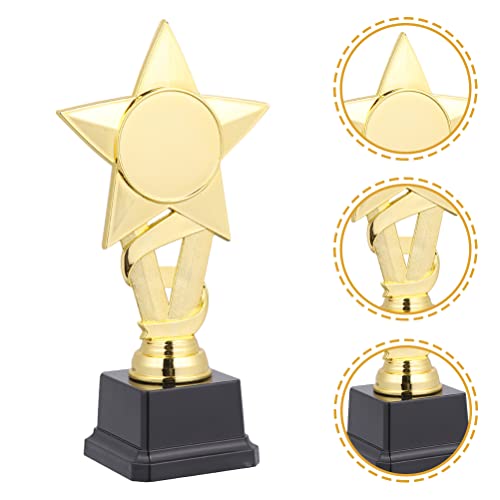 LUOZZY 2 peças troféus de estrela para crianças troféus de prêmios de plástico para crianças present