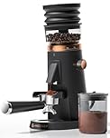 AMZCHEF Electric Coffee Grinder, Burr Coffee Grinder with 75 Grind Settings, Anti-Static Tech & Quantitative Grinding | Near-Zero Retention Magnetic Powder Outlet | Low Noise