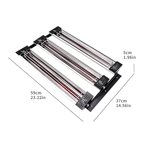 Lumière chauffante à infrarouge 3000W à ondes courtes pour cuisson de vernis - 3