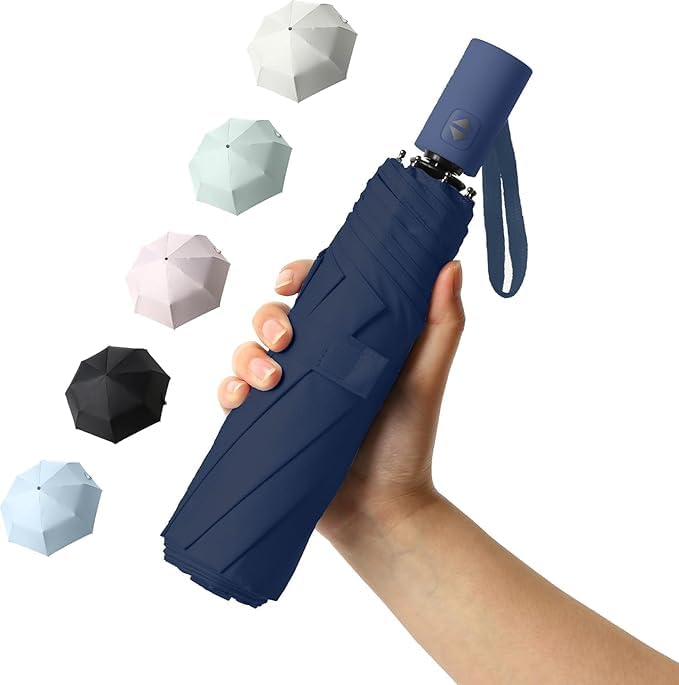 Image of TEKCOOL Umbrella, UV Big Size Umbrella for Sun Protection Rain Windproof Strong Large 3 Fold For Men Women Kids Boys Girls Perfect & Stylish Windproof & Compact''