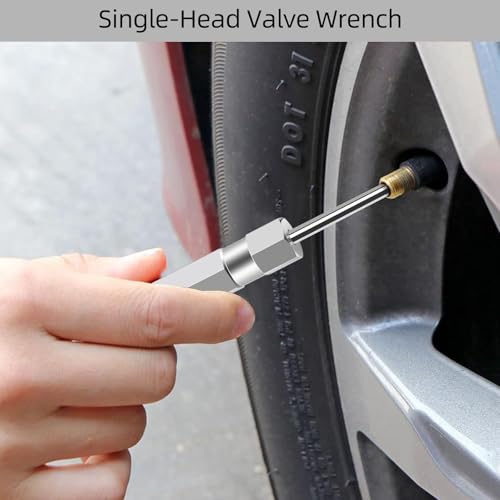Image of 2 Pcs Valve Core Removal Tool Set, Professional Screwdriver Tire Valve Stem Core Remover Tool, 4.3 Inch Heavy Duty Tire Valves Stem Remover & Installer for Schrader Valves Removal