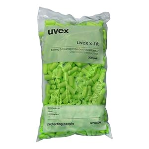 Uvex 2112 003 X-Fit ergonomisch gevormde gele schuimoordopjes, REFILL PACK van 200