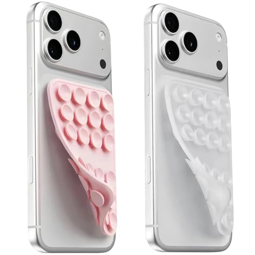 Support de téléphone à ventouse double face amovible anti-chute pour vidéos de table et miroirs