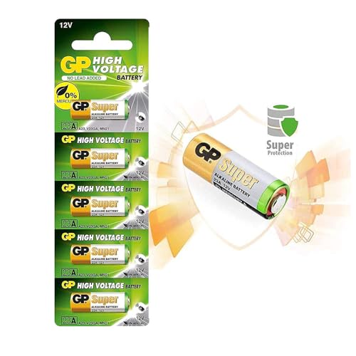 Image of SOUVENIR Mini 23A 12V Alkaline Battery - Long-Lasting Power for Remote Control, Doorbell, Security Alarm - A23 MN21 23A Type - Reliable High Voltage Cell (Pack of 10)
