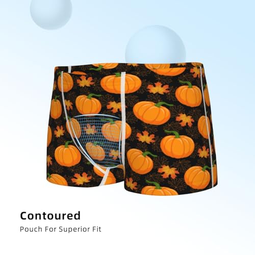 Boys' Cotton Boxer Brief Soft Underwear-Orange Pumpkin And Autumn Maple4