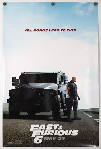 FAST AND FURIOUS 6 MOVIE POSTER 1 Sided ORIGINAL Wilding Style C 24x36 The Rock