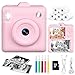 UIONVO Camara Fotos Infantil Instantanea,1080P Camara Fotos Infantil con Tarjeta de 32GB y Papel de Impresión Cámara Instantánea Cumpleaños para Niños y Niñas de 3 a 12 Años,Rosa