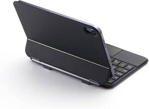 Miniatura 5 de HENGHUI iPad Mini 6 generación magnético teclado caso flotante voladizo soporte multi-táctil trackpad teclas retroiluminadas para iPad Mini 6 (negro)