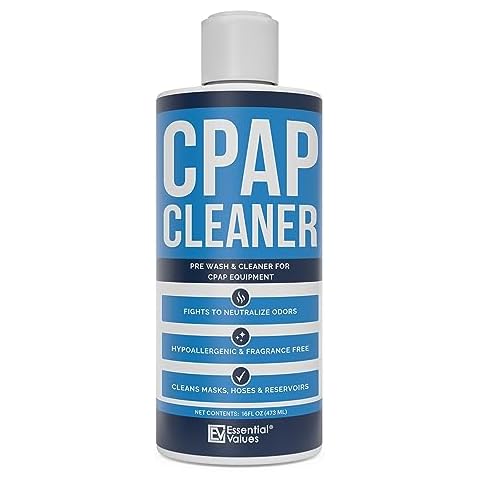 Essential Values 16 Fl Oz CPAP Pre-Wash, Safe & Scent-Free with Dye-Free Prewash Soap That is Universally Compatible with All CPAP Equipment & Machines Cover