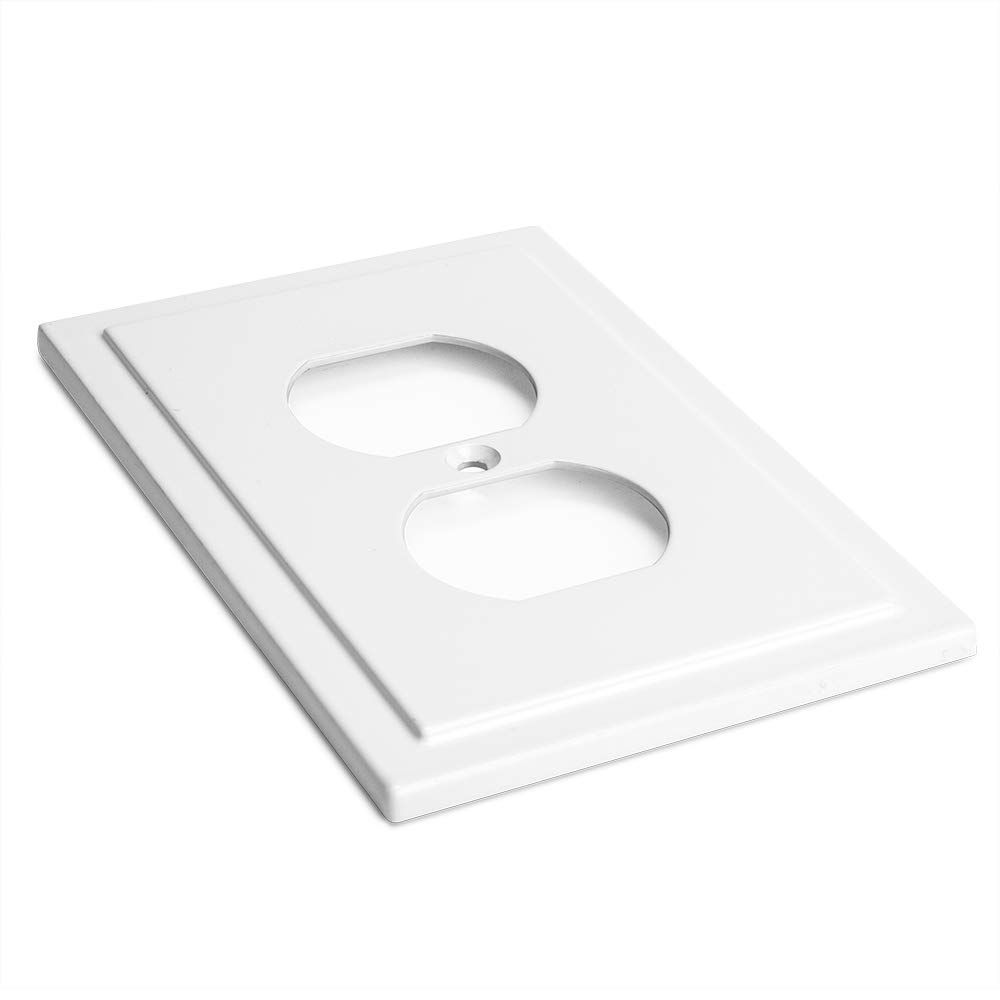 Modern White Wall Plates - Decorative Switch & Outlet Covers -2