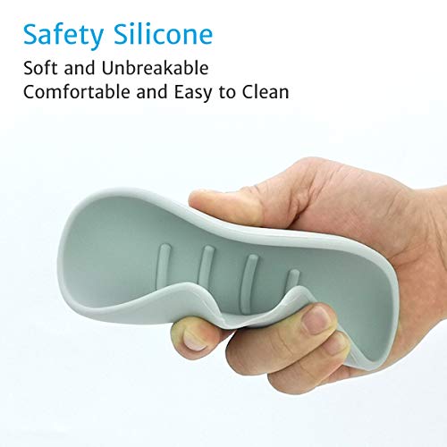 AIMAIAIMAI 3PCS Silicone Soap Dish with Draining Tray for Shower, Bar Soap Holder for Bathroom, Soap Sponge Holder for Kitchen - Easy to Clean, Self Draining Soap Saver - Thumbnail 2