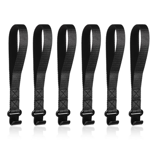 6pcs Rooftop Cargo Tie Down Hook Straps, Car Roof Cargo Carrier Door Hooks Car Door Hook Straps, Attaches to Car Door Frame, Car Door Cargo Hooks for Most Cars, Strapping Any Car Roof Luggage