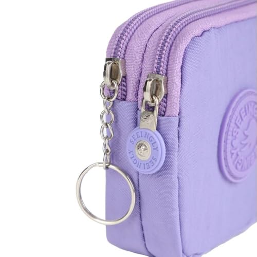 Wallet Money Bag with Key Ring Coin Purse Durable Wear Credit Card Holoder Male Female (BLUE)3