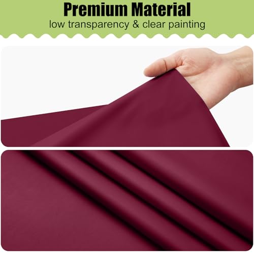 Image of Smiry Disposable Table Cloth 3 Pack, 84 Inch Round Waterproof Plastic Tablecloth, Decorative Round Table Covers for Party, Birthday, Picnic, Wine Red