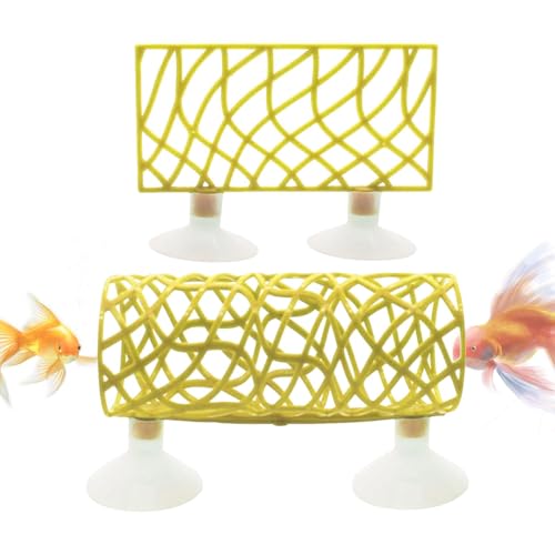 Betta スリーピングチューブ 睡眠を隠す 休息 スイムトンネル | 大きな開口部デザイン シェルターおもちゃ 小魚、エビ、ベタ魚用