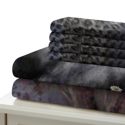 Parure de lit léopard des neiges 140x200 housse couette microfibre - 7